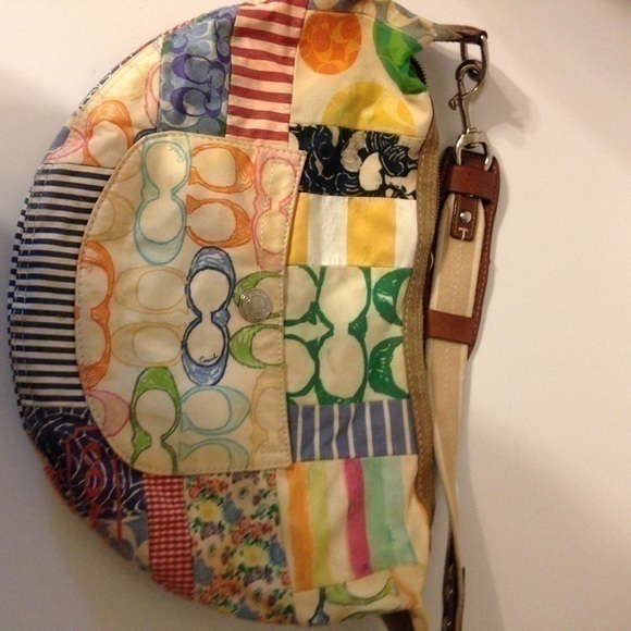 Coach vintage y2k patchwork multicolor hobo bag